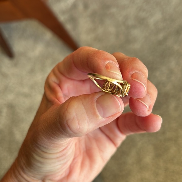 Genuine Peridot, Amethyst, Citrine,Topaz and Garnet in 10k gold ring - Picture 13 of 16